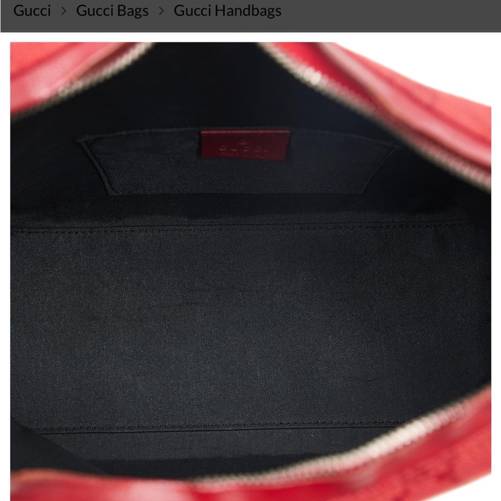Gucci Red GG Canvas Shoulder Bag - Picture 6 of 12